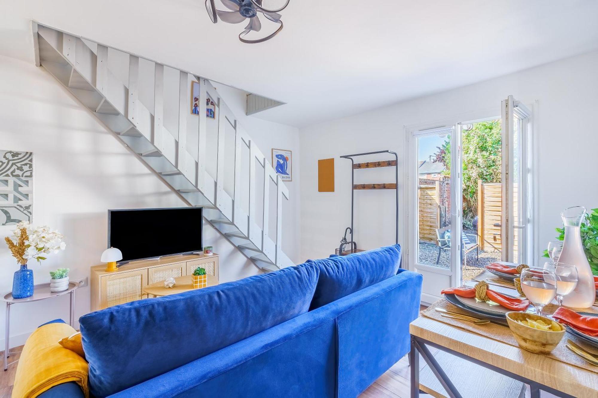 Maisonnette Bleu Horizon Avec Jardin - 2Min Gare - Serenito Homes Saint-Just-en-Chaussee Esterno foto